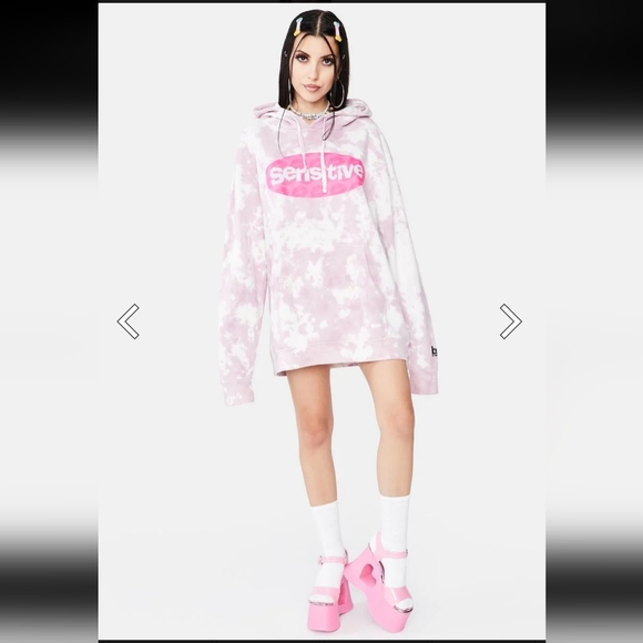 BSR BY SAMII RYAN Sensitive Tie dye Oversized Hoodie Size S - Picture 3 of 6